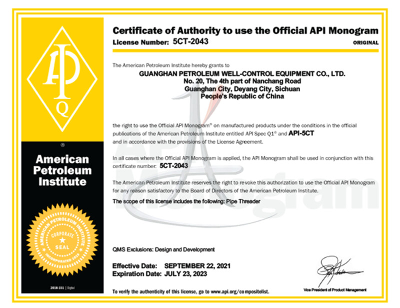 API 5CT 2043